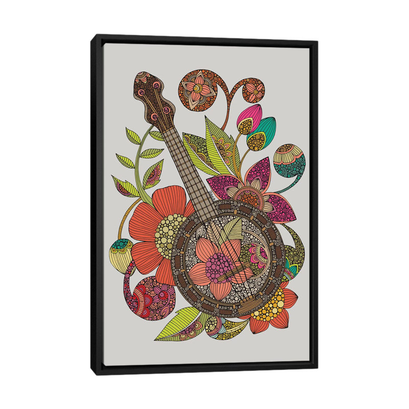 «Ever Banjo» par Valentina Harper, reproduction sur toile tendue sur châssis, H 26 po x l 18 po x P 1,5 po, Pas de tapis