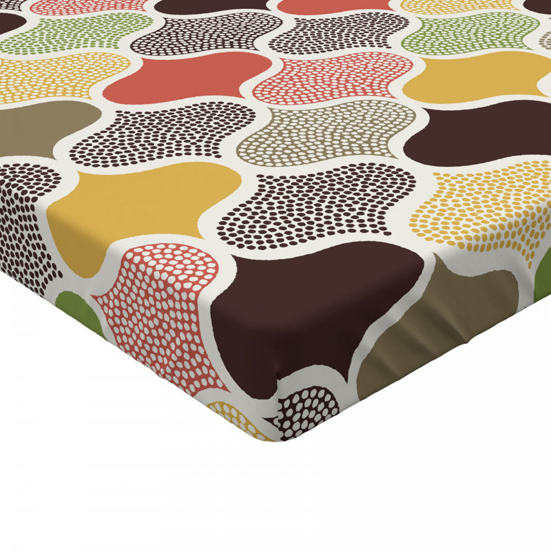 Microfiber Geometric Fitted Sheet, Twin Fitted Sheet