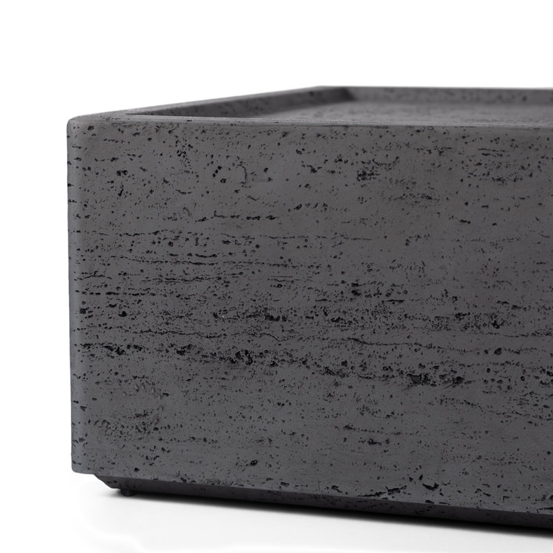 Table basse d'extérieur en béton 40 po, Gris foncé