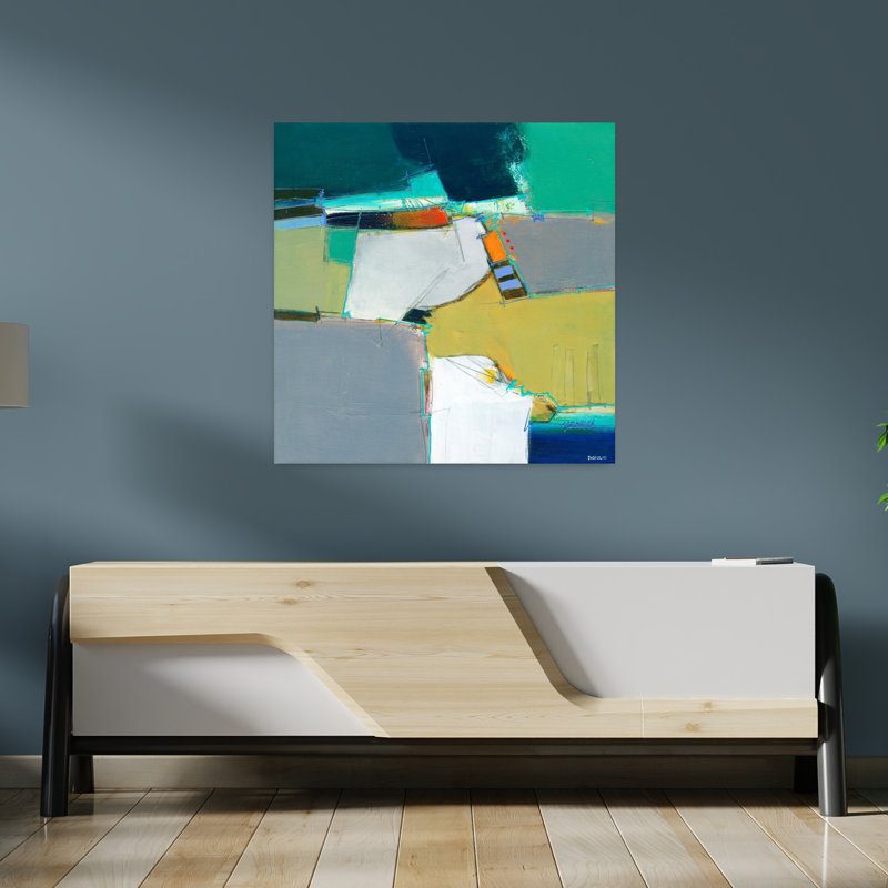 Raleigh, art contemporain abstrait, H 36 po x l 36 po
