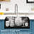 Black Undermount Kitchen Sink 30"X19", Stainless Steel With Practical Function & Grid Stain- Finish Drainage Basket-124185538-124185539