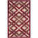 Lattice Geometric Handmade Tufted Wool Ivory/Red Area Rug