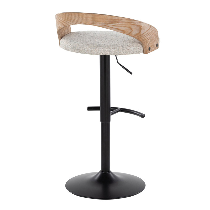 1 tabouret de bar réglable, Black