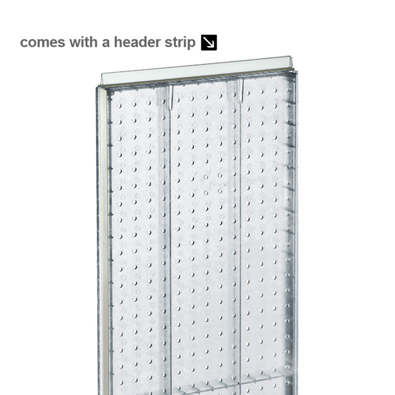 Orange Styrene Pegboard Floor Display with Revolving Base