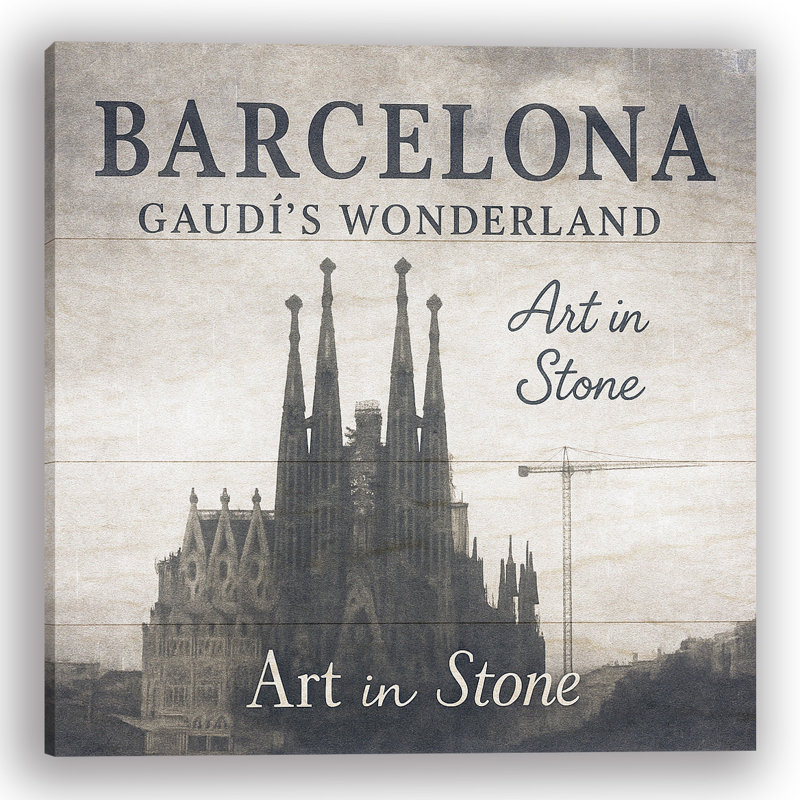 «BARCELona - Gaudí’s Wonderland», art mural sur toile, H 30 po x l 30 po