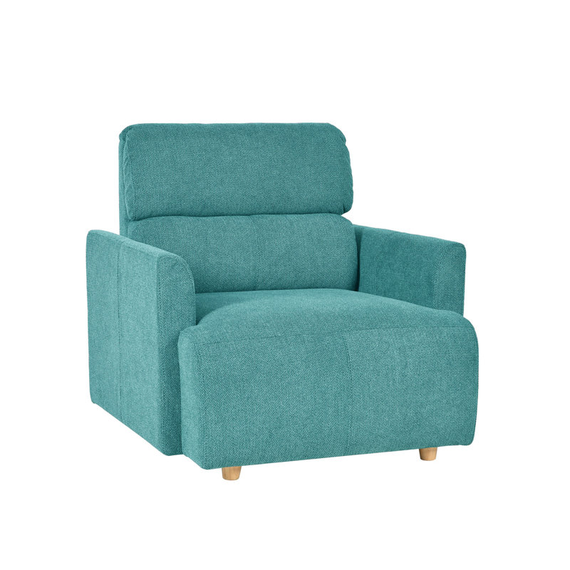 Fauteuil d'appoint rembourré avec repose-pieds avec rangement, Vert