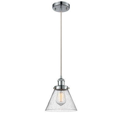 Ballston Urban Cone - 1 Light 8" Cord Hung Mini Pendant