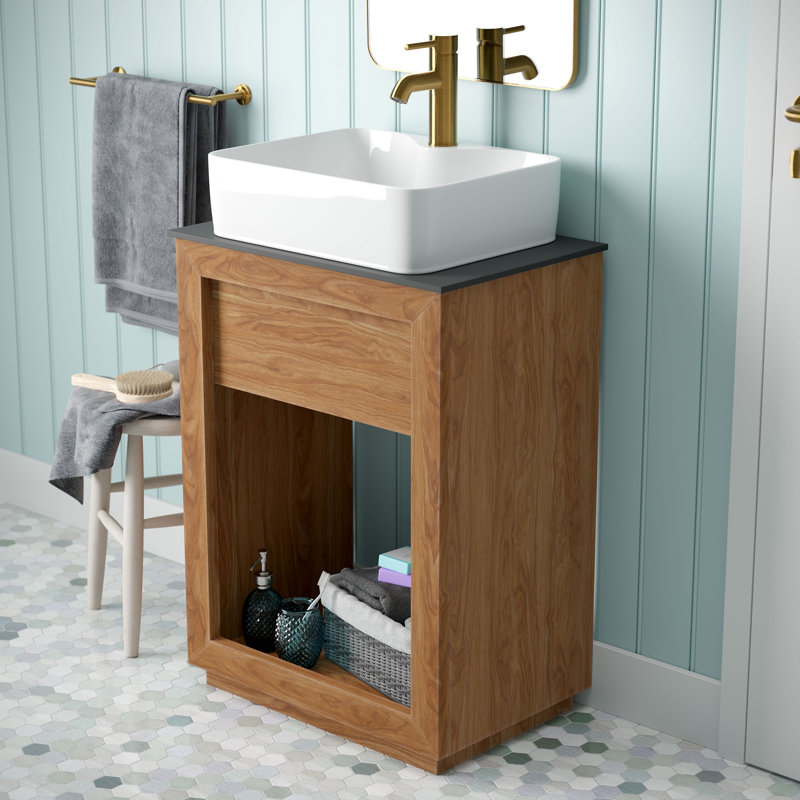 Rennes 24" Reclaimed Wood Vanity, Teck naturel