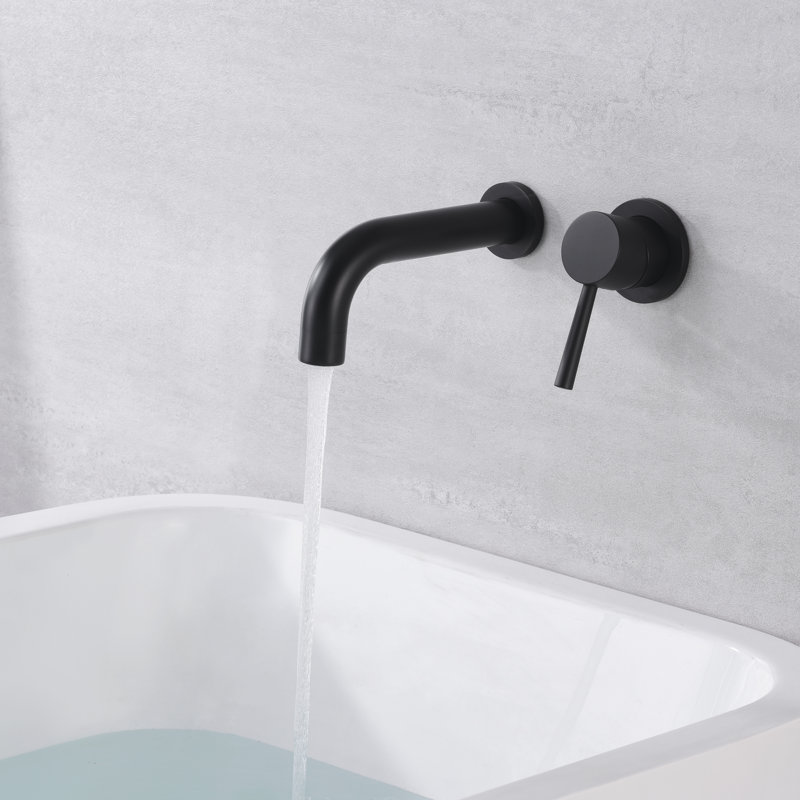 1 Handle Bathroom Bath Faucet, Matte Black