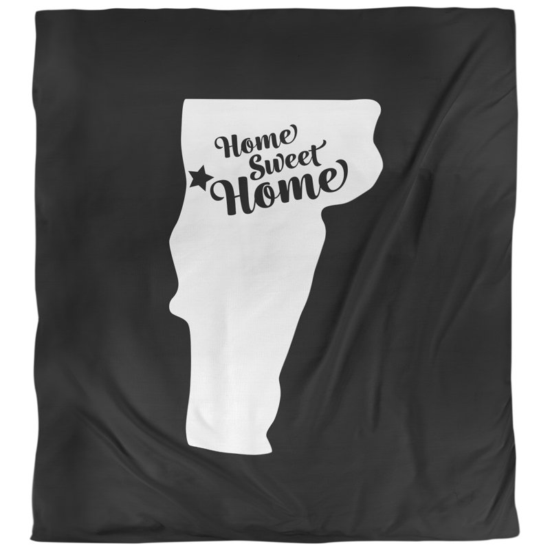 Housse de couette réversible simple et réversible home burlington, Polyester brossé, Housse de couette pour lit simple, Noir