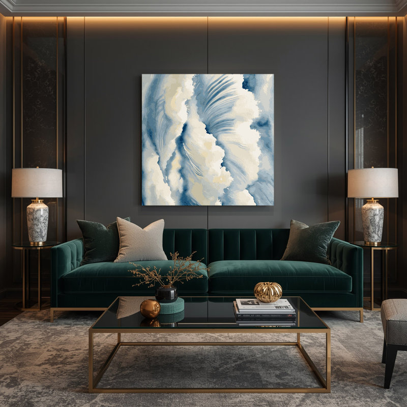Art mural sur toile beige, H 12 po x l 12 po