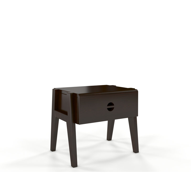 Eng 45cm W Manufactured Wood Bedside Table, Palisander