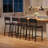 Bar Stools Set of 4, Counter Stools with Back and Thickened Metal Legs, Upholstered PU Leather Counter Height Barstools with Footrest, for Kitchen Island, Bar-138712193
