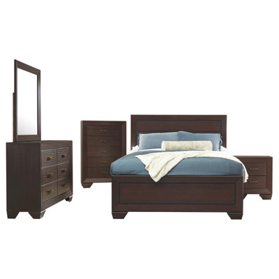 Alekzandra 5-piece Queen Bedroom Set Dark Cocoa