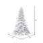 Flocked White Spruce AUnlit rtificial Christmas Tree-408126597