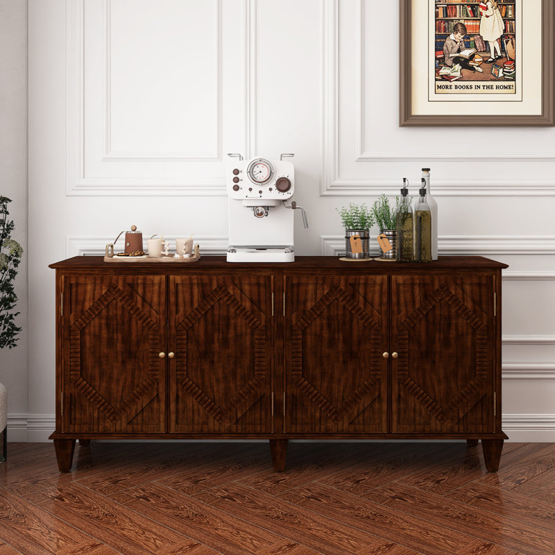 Buffet avec rangement Mid-Century, Noyer