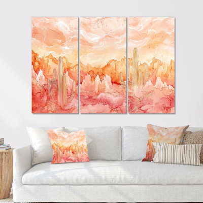 Velvet Pulse Of Cactus I - Floral Cactus, ensemble de reproduction d'art mural