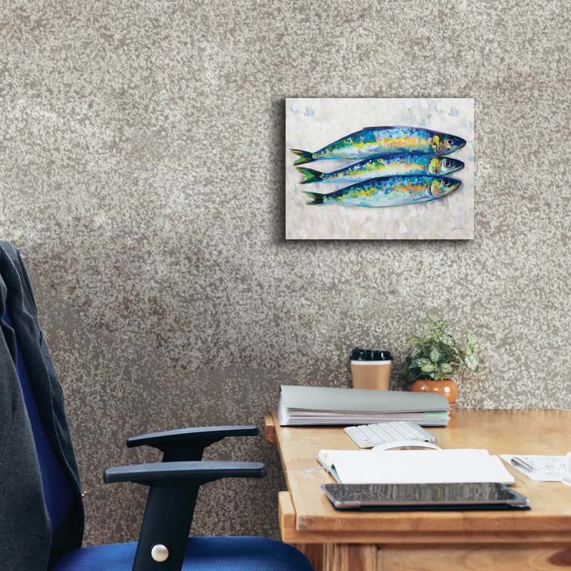 «Fish Trio» par Jeanette Vertentes, H 12 po x l 16 po x P 0,75 po