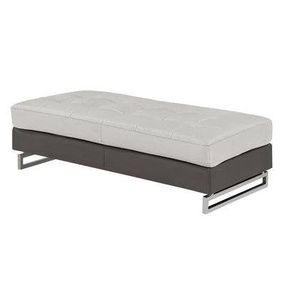 Gray Genuine Leather Sectional With Solid Wood Frame And Stylish Legs, Spacious Experience Delight