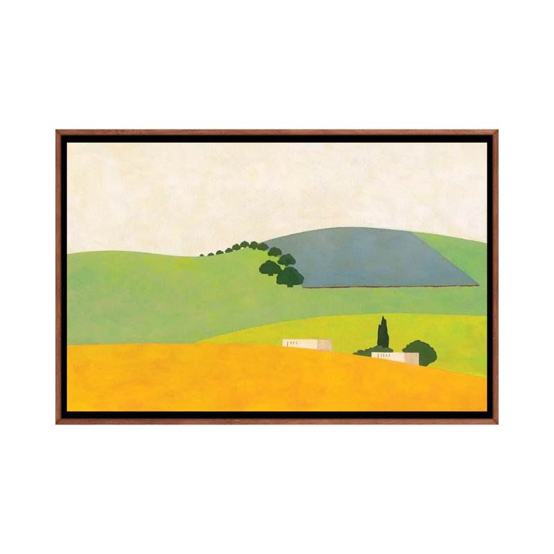 Zimrat by Itzu Rimmer - Painting on Canvas, Classic Brown Wood Framed, 101.6 cm H x 66.04 cm W