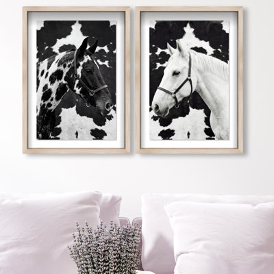 Ensemble Yin Yang Shadowbox, imprimé d'animaux par Oliver Gal, lot de 2