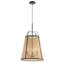 Luminaire suspendu rustique rétro en bambou à 3 lumières homologué ETL Ameera
