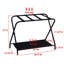 Porte-bagages pliable en métal avec tablette de rangement