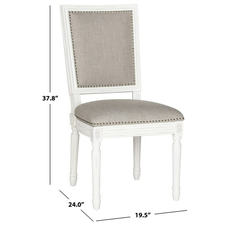 Chaise d'appoint rembourrée en velours bleu marine Fleur, Brun