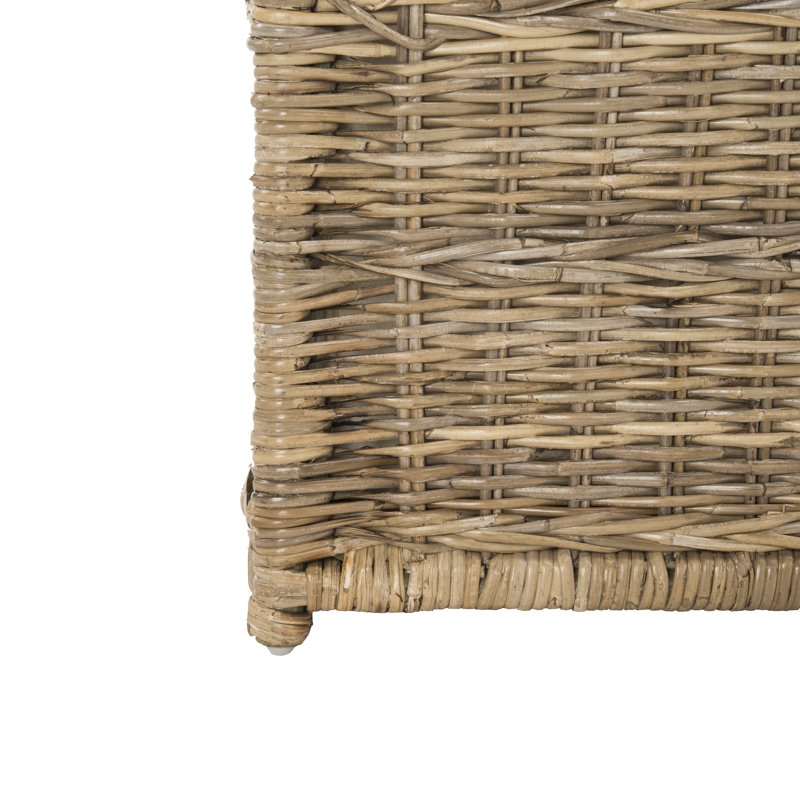 Caden Wicker Trunk, Natural, 18.3" H x 29.9" W x 23.6" D