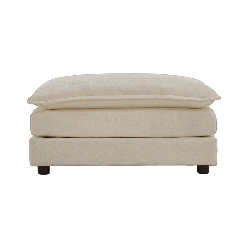 Repose-pieds en chenille, Beige