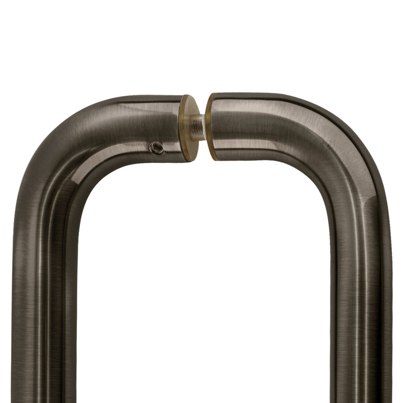 Poignée de porte tubulaire standard de 8 po à entraxe de 1 po de diamètre, laiton noir antique