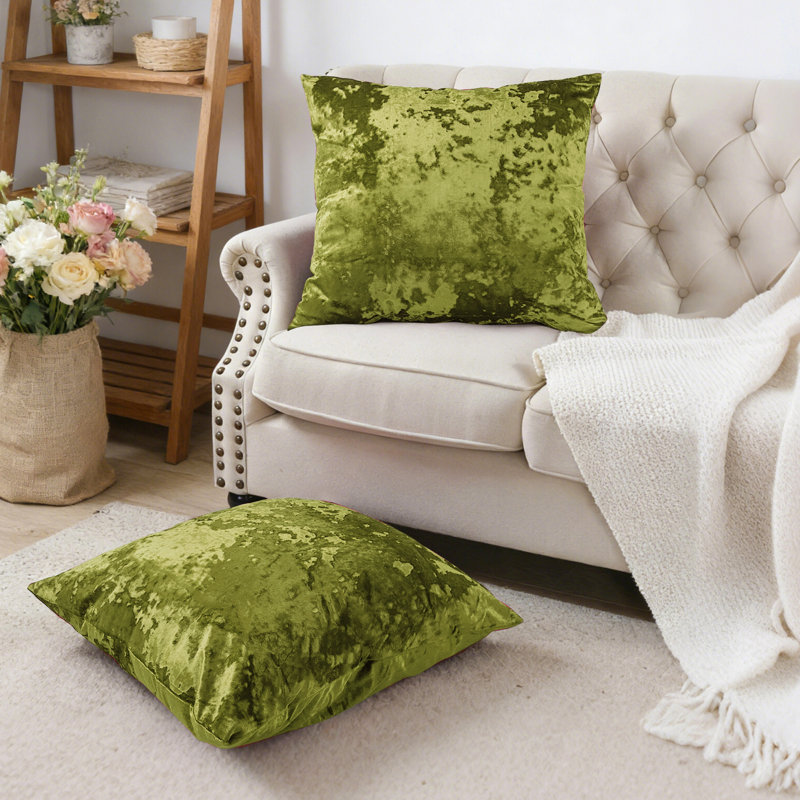 Housse de coussin en velours écrasé Euro, Avocat