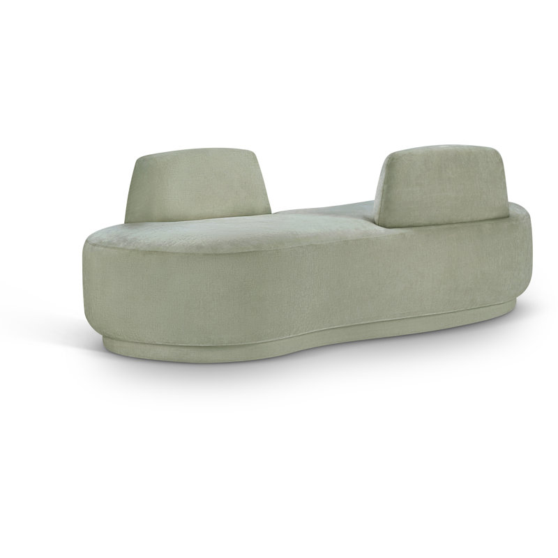 Chaise longue / causeuse Argyle, Tissu chenille menthe