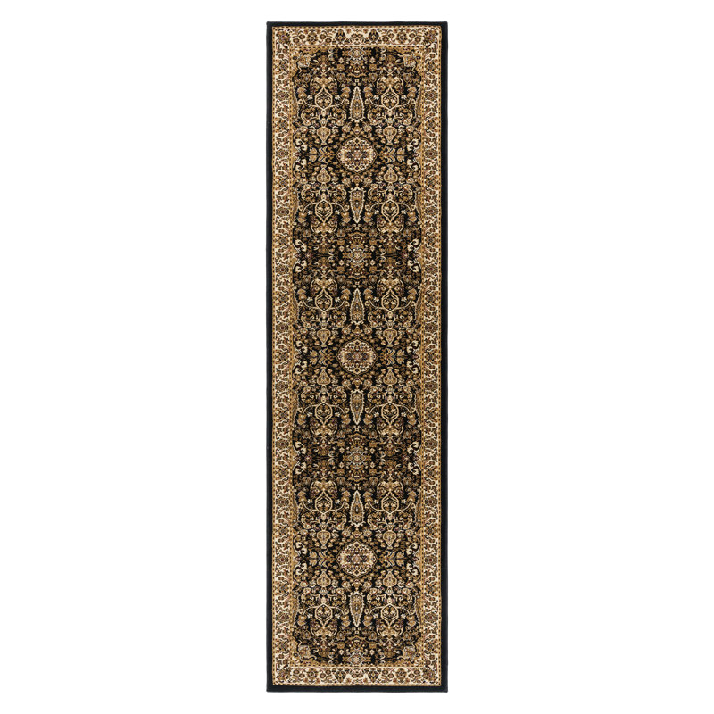 Tapis oriental floral Majestic, Tapis de couloir 2 pi 2 po x 8 pi