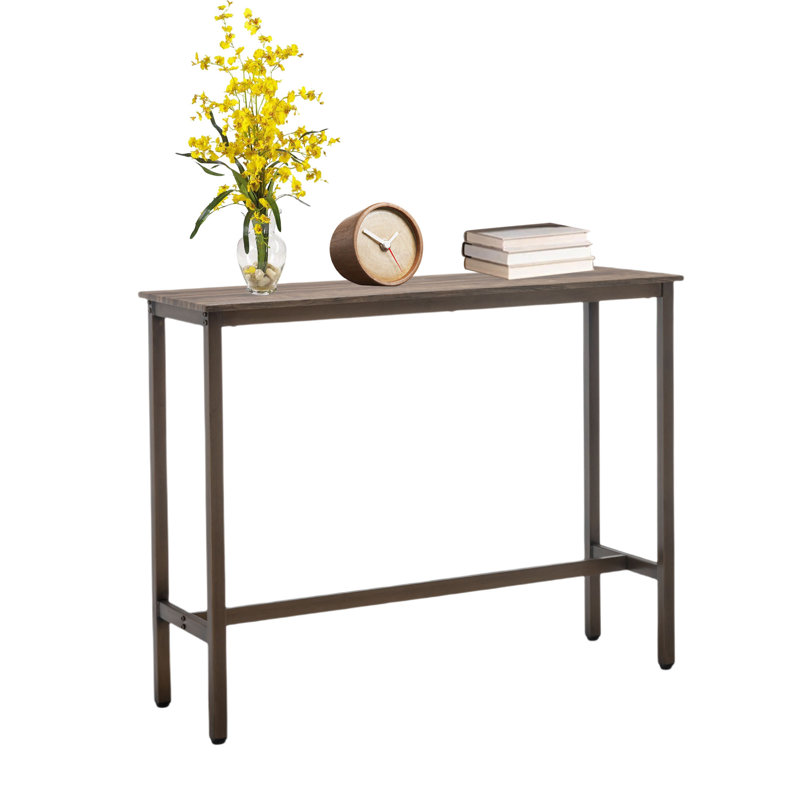Adlan 44.49'' Console Table, Bronze/Light Brown