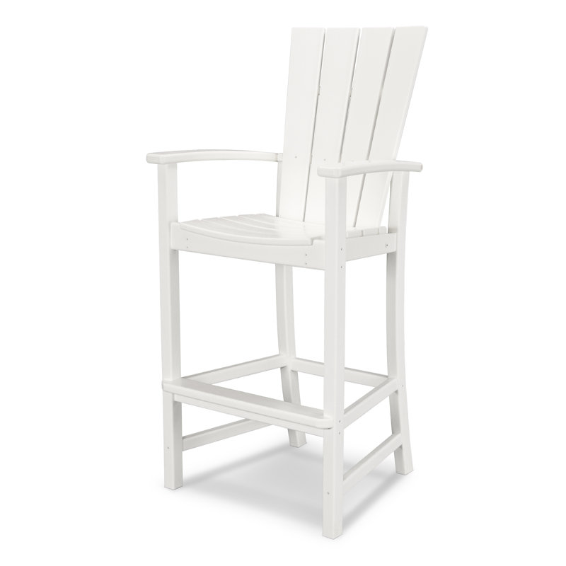 POLYWOOD Quattro Adirondack Bar Chair, White