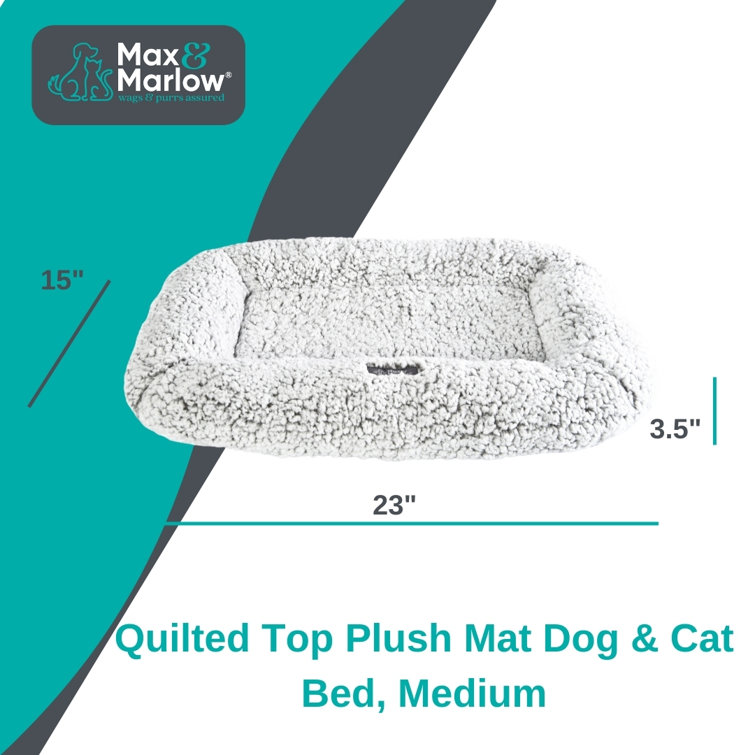 Max & Marlow Self-Warming Medium Dog Crate Bed, Washable Crate Mat with  Plush Sherpa Fleece Removable Cover, Non-Skid Backing, Dog Beds for Medium