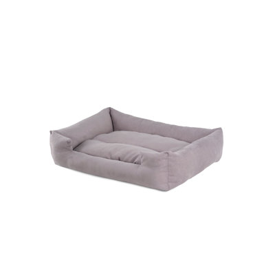Cozy Pet Bed for Dogs & Cats, Grey, 23.6 x 17.7 x 5.9 inches | 100% Polyester with Bead Fiber Fill | Machine Washable at 86°F | Perfect for Comfortable Rest & Relaxation, Durable & Stylish Design