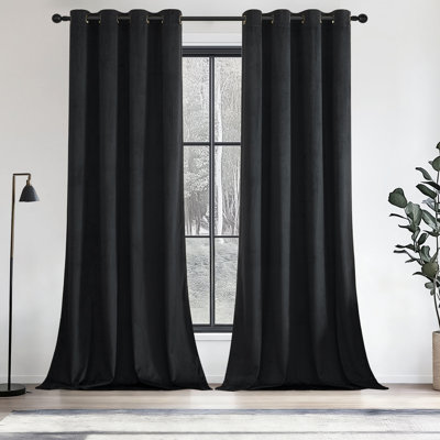 Velvet Room Darkening Curtain Panel Pair