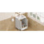 Ensemble de meuble-lavabo moderne avec lavabo, trou de robinet simple, panneaux de porte texturés, tiroir et rangement spacieux pour une utilisation pratique-1865149133