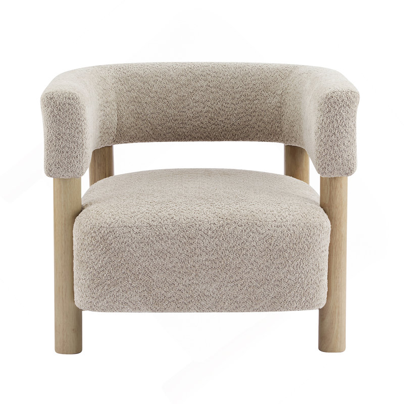 Fauteuil d'appoint rembourré Boucle, Blé