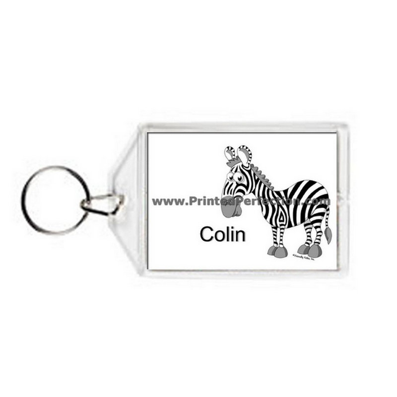 Zèbre personnalisé - Porte-clés en acrylique