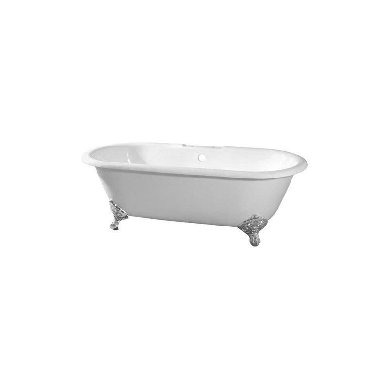 Baignoire de trempage sur pattes 60 po x 30 po Kensington, Chrome