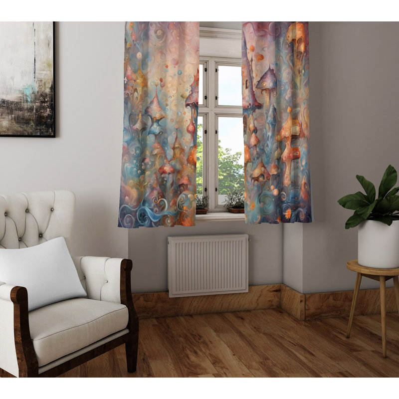 Semi Sheer Curtain Pair, 40" W x 52" L
