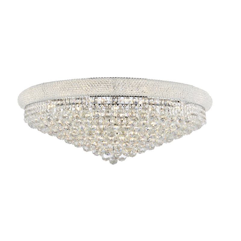 Plafonnier encastré unique à niveaux 20 po Gaelle, Chrome, Coupe royale