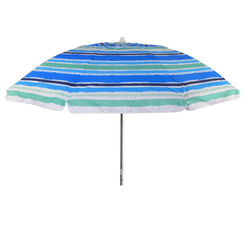 Parasol de plage 7 ', Bleu et vert