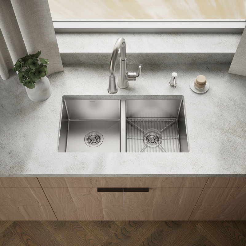 Strive 29-1/2 In. Undermount Double-Bowl Kitchen Sink