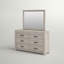 Commode double 6 tiroirs avec miroir Decker