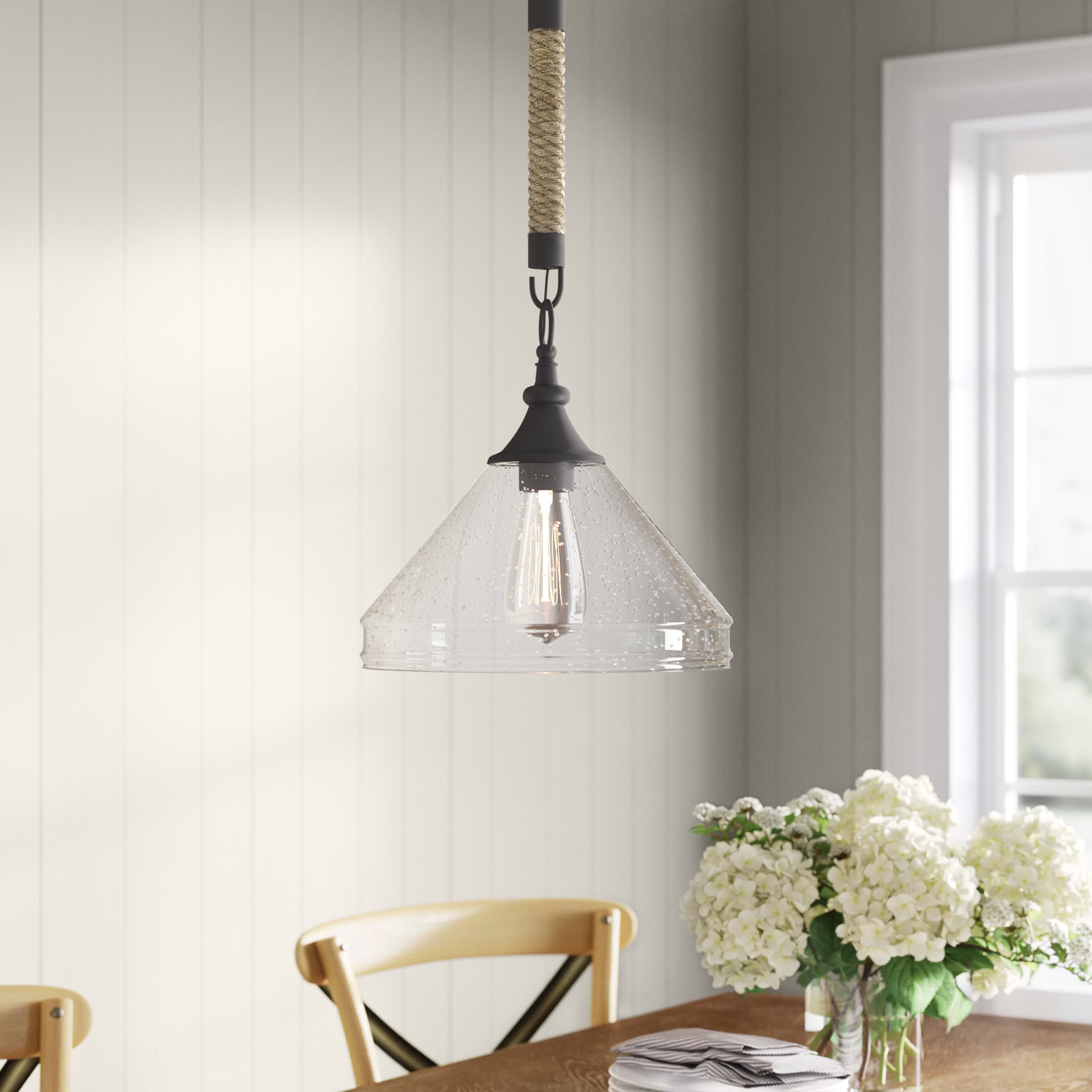 Deyo Single Light Glass Dimmable Pendant