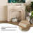 41.73"Modern Minimalist White Fireplace Mantel